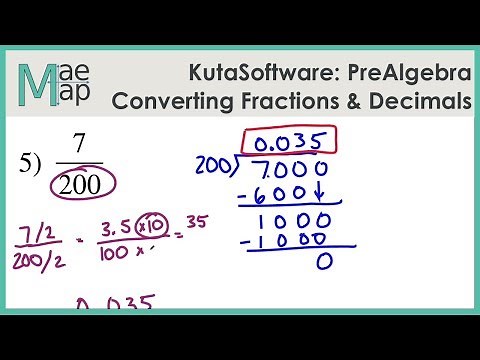 KutaSoftware: PreAlgebra- Converting Between Fractions And Decimals