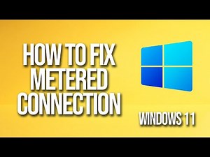 How To Fix Metered Connection Windows 11