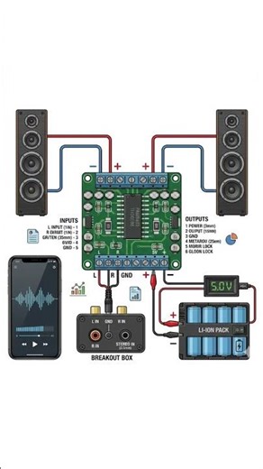 The Ultimate PAM8403 Wiring Guide#electronics #diy #audio