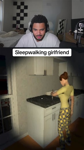 LightskinNightmare on Instagram: "NEVER WAKE SLEEPWALKING GIRLFRIEND #indiegames #horrorgame #scarygames #gaming"