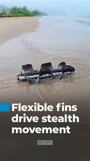 Bio-inspired amphibious robot developed by Pliant Energy Systems, using flexible, undulating fins for quiet, efficient propulsion. Designed for seamless movement across water, land, ice, and soft terrain, supporting exploration, inspection, research, and environmental monitoring missions. 🎥 Pliant Energy Systems / YOUTUBE | Interesting Engineering