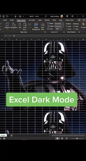 Dark mode in #Excel #excelpro #learnexcel #spreadsheet #exceltricks #tiktokteachers #officetips #techtips #edutok #techtok #teachertechtip