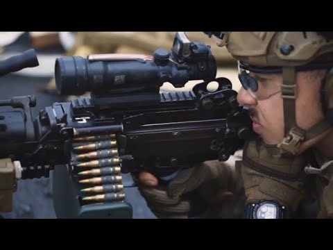 Live-Fire At Sea! 11th MEU Marines Unleash The M249 SAW On USS Portland 🔥#feed
