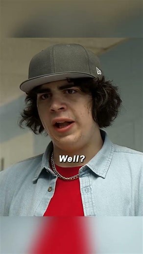 Trevor's creepy scar stare during awkward homework talk! 😱 #movie