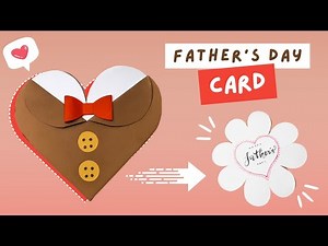 Super Easy and Cute Father's Day Card | Paper Crafts | Happy Father's Day