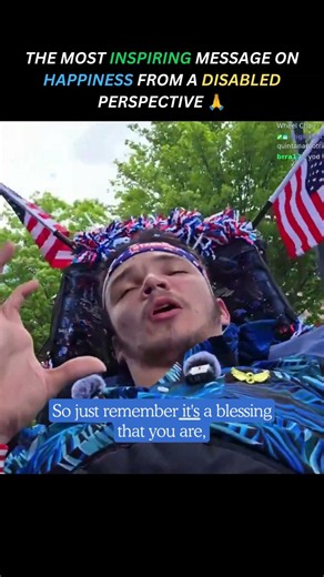 A disabled man’s perspective on Happiness 😭✨ #milesforheroes