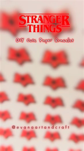 DIY Demogorgon Paper Bracelet CUTE Stranger Things GIFT IDEA #diy #reels #strangerthings | Evana art and craft