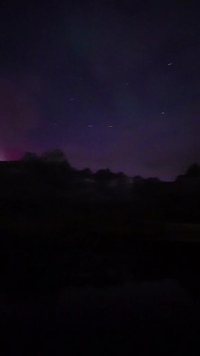 Rare Pink Auroras in the Sky After Solar Storm