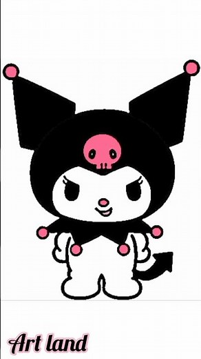 How to draw kuromi my melody step by step easy drawing رسم أنمي/ رسم كرومي (ماي ميلودي) / رسم سهل