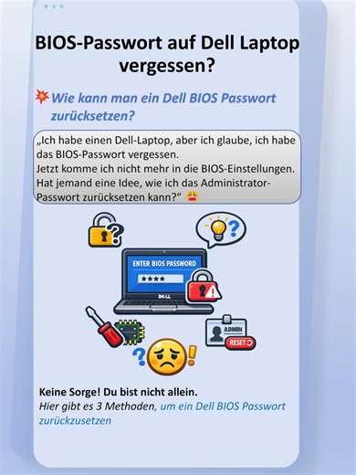 😱 Dell BIOS Passwort vergessen? So kannst Du Dein Dell Bios Passwort zurücksetzen #dell #laptop #passwort #vergessen #reset Du hast das BIOS-Passwort auf Deinem Dell Laptop vergessen und kommst nicht mehr in die BIOS-Einstellungen? Keine Sorge – in diesem Video erfährst Du, wie Du Dein Dell bios passwort zurücksetzen kannst und wieder Zugriff auf Dein BIOS bekommst. 👉 Schau Dir das Video an und finde heraus, welche Lösung für Dich funktioniert.