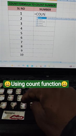Excel में COUNT Function | Numbers Count करना सीखो 10 Seconds में ⚡#excelfunctions #shorts #viral
