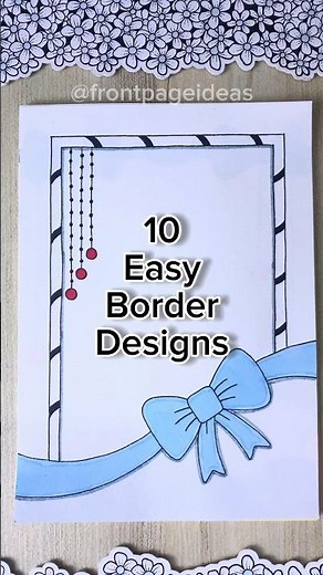 10 Easy front page design for school projects and idea note journals | Aesthetic Girl #shorts #howto