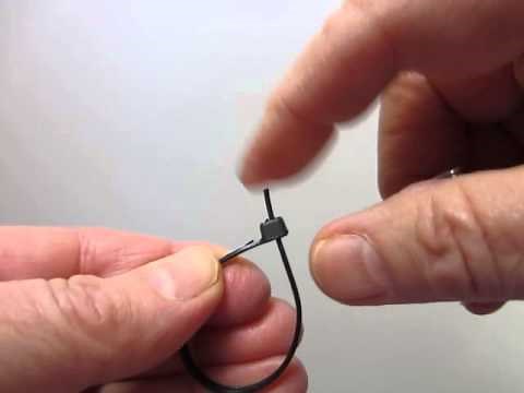How to Open A Zip Tie Cable Tie with A Safety Pin 20150430 at 0228pm EDT