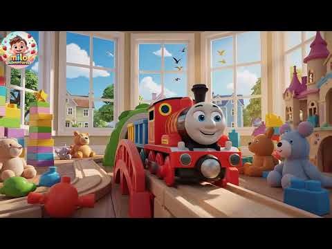 The Toy Trains Go Click Clack Click | Train Adventure Song for Kids | Nursery Rhymes for Toddlers