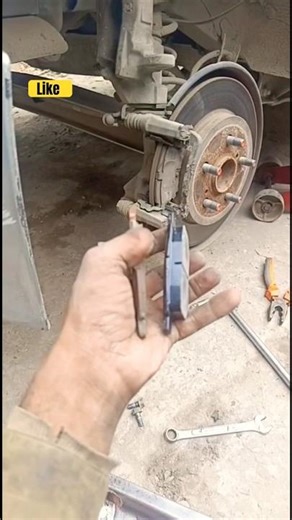 How to Change Rear Wheel Brake Disc Pads 🔧🚗 | Easy Brake Pad Replacement #shorts #mechanic #tips