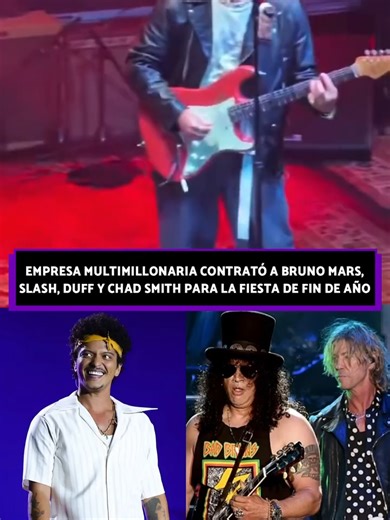 😱🤘El multimillonario presidente de Eldridge Industries organizó una fiesta navideña para la empresa en el Teatro Capitol de Nueva York. La fiesta privada contó con las siguientes presentaciones: 🥁 Baterista de Red Hot Chili Peppers: @chad_smith_official 🎸 Guitarrista de Guns N’ Roses: @slash 🎸 Bajista de Guns N’ Roses: Duff McKagan 🎸 Guitarrista, compositor y productor: @thisiswatt 🎹 Tecladista de Ozzy Osborne y Black Sabbath: @adamwakeman1 #viral #findeaño #rock #brunomars #legends #slas