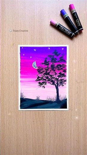 #easy & #simple nature scenery drawing tutorial for beginners ❤️🥰✍️ #art #drawing #shorts
