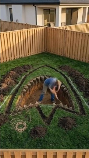 Man Builds Giant Shark Attack Pool 🦈🔥 #shorts