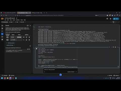 Google Colab Setup for Python Discord Bot