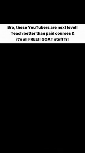 𝗖𝗼𝗱𝗶𝗻𝗴 𝗿𝗲𝘀𝗼𝘂𝗿𝗰𝗲𝘀 • 𝗙𝘂𝗹𝗹𝘀𝘁𝗮𝗰𝗸🧑‍💻 on Instagram: "🔥 These YouTubers are literally better than most paid courses! 📚 100% FREE and insanely valuable for every tech student! 💻 Whether you're into: ✅ Web Development ✅ SQL & Data Analysis ✅ Machine Learning ✅ DevOps ✅ Cyber Security ✅ Networking ✅ DSA ✅ Tech Interview Prep This list will save your career & money 💸💡 🎯 Start learning from the best creators right now! Tag your study buddy 📲 and follow @decode_leox for more 