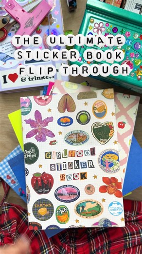 Kat Kenyon on Instagram: "Some people collect art, I collect sticker books 🤷🏻‍♀️ Love stickers but hesitate about buying a sticker book without seeing what’s inside? This reel is for you! Here is the ultimate flip through of all my sticker books. As you can see, some are trickier to flip through than others 😅 Sticker books featured in chronological order are: - The Curious Collections Sticker Book @skittledogbooks - Girlhood Sticker Book @natashahmedx - Sticker Lover Mini Book Edition 2 @nany