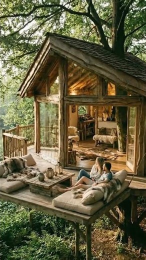Cozy Treehouse Getaway… Would You Stay Here? 🌿✨