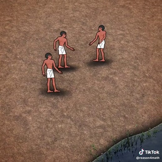 How they would #survey land in #ancientegypt with a #righttriangle made of rope. #geometry #mathhistory #mathtrick #problemsolving #math #maths #stem #stemtok #engineering