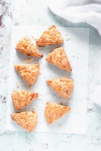 Orange Ginger Scones with Crème Fraîche Icing