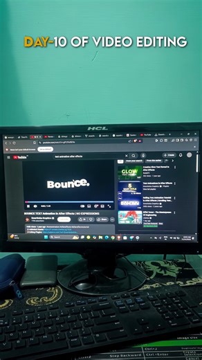 Day10 — Text Bounce Animation ✨🔥 #Day10 #TextBounce #MotionDesign #AfterEffects #EditingJourney