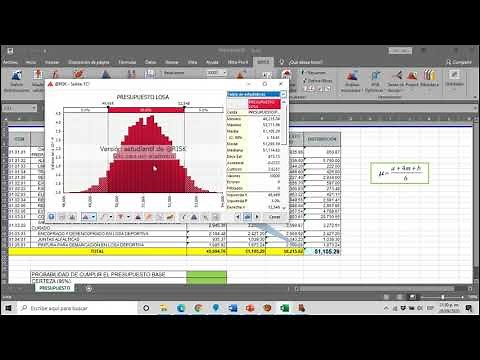 @Risk para gestión de riesgos: Simulación de Montecarlo en presupuesto y cronograma.