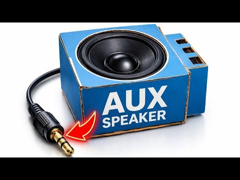 Mini AUX Speaker 🔊 | Powerful DIY Sound from Cardboard!