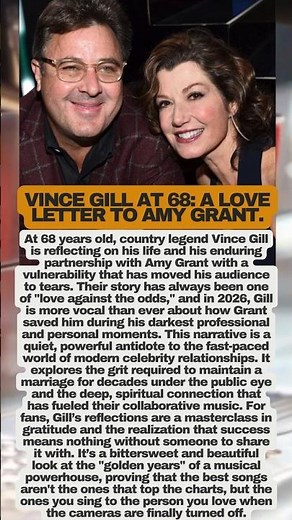 Vince Gill’s Emotional Tribute to Amy Grant ❤️ #VinceGill #amygrant