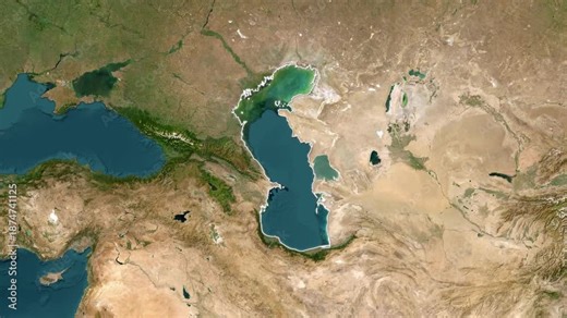 Caspian sea map, geography of caspian sea europe