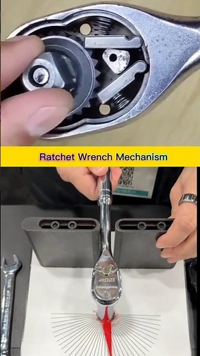 Ratchet Wrench Mechanism for tight spaces: Inside View and Motion Demonstration #ratchetwrench