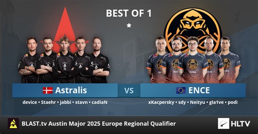 Astralis vs ENCE at BLAST.tv Austin Major 2025 Europe Regional Qualifier