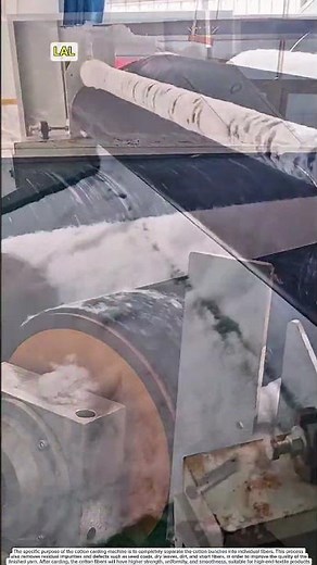 Working process of cotton carding machine