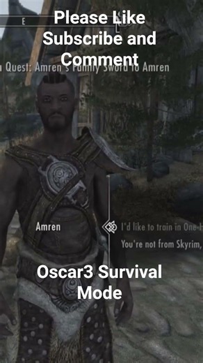 You Have To Sleep To Level Up In Survival Mode In Skyrim #shorts #short