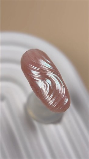 ✨ Pearl Chrome Nail Art | Mesmerizing 3D Swirl Design 🤍