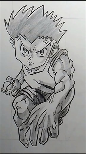 How to Draw Gon Freecss #drawinglessons #animedrawing