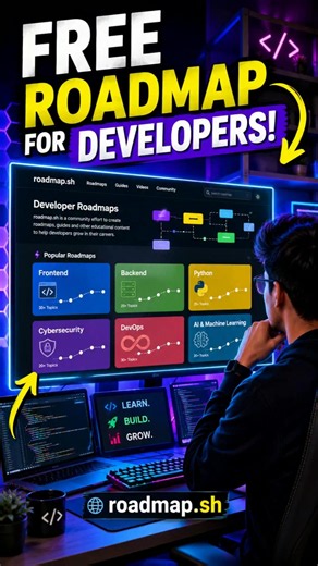 Roadmap.sh - Every Coder's Secret Weapon 🤫 | Coding | #shorts