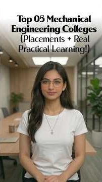 Top 05 Mechanical Engineering Colleges in India (Placements + Real Practical Learning!) #shorts