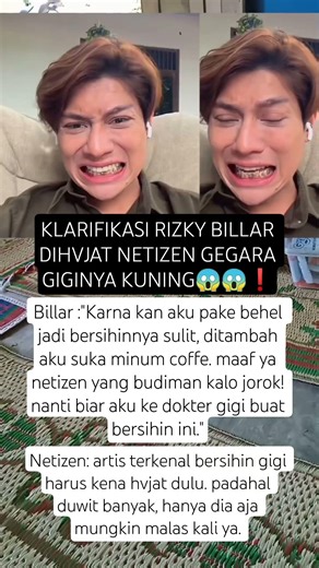 KLARIFIKASI RIZKY BILLAR DIHVJAT GEGARA GIGINYA KUNING😱😱❗#rizkybillar#shorts