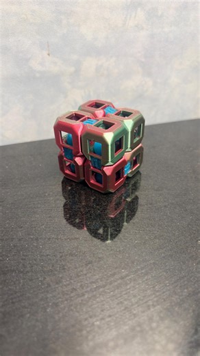3D Printed Infinity Cube Fidget Toy – Rainbow With Rolling Beads - Etsy
