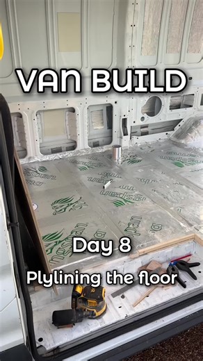 Plylining the Floor in a Self-Converted Ford Transit