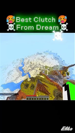 🥵Best Clutch🥵 From Dream☠️Minecraft #shorts #minecraft