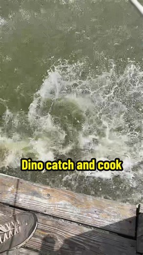 Cooking a dinosaur #fishing #cooking #outdoors #recipes #food | Fishing