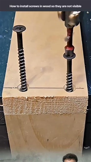 How to install screws in wood so they are not visible