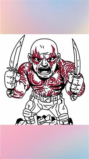 Drawing Drax from Marvel in Procreate (Timelapse)