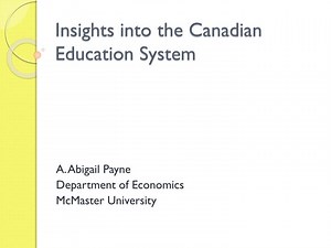 Insights into the Canadian Education System - SlideServe