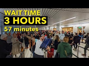 Amsterdam Airport: THIS IS MADNESS *4km waiting lines*
